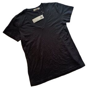 Mododoc Women’s Black Short Sleeve V Neck T-Shirt NWT Size L